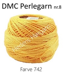 DMC Perlegarn nr. 8 farve 742